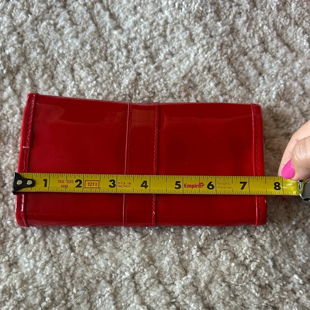 Red Patent Leather make up bag set